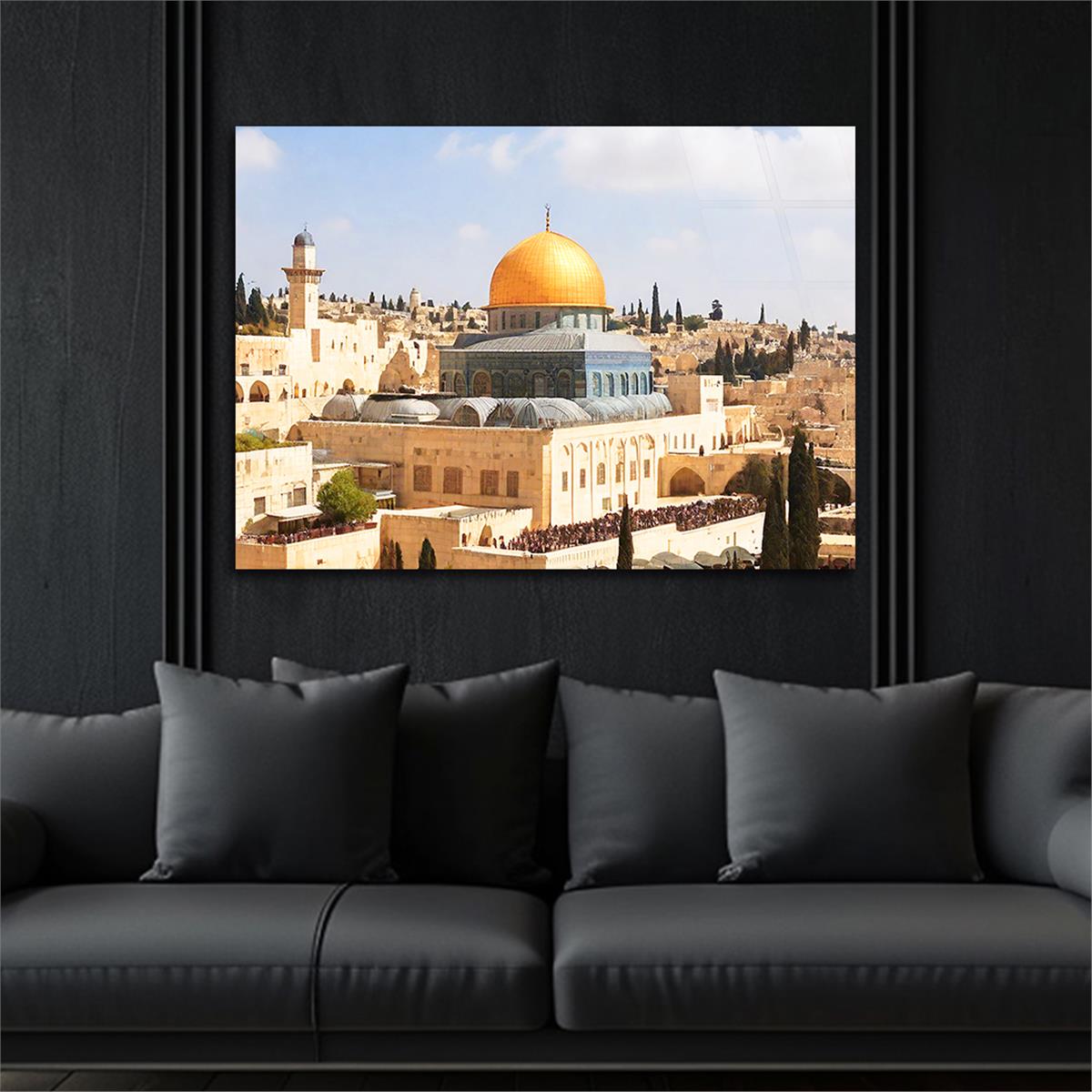 Yatay Dini Temalı Cam Tablo 163