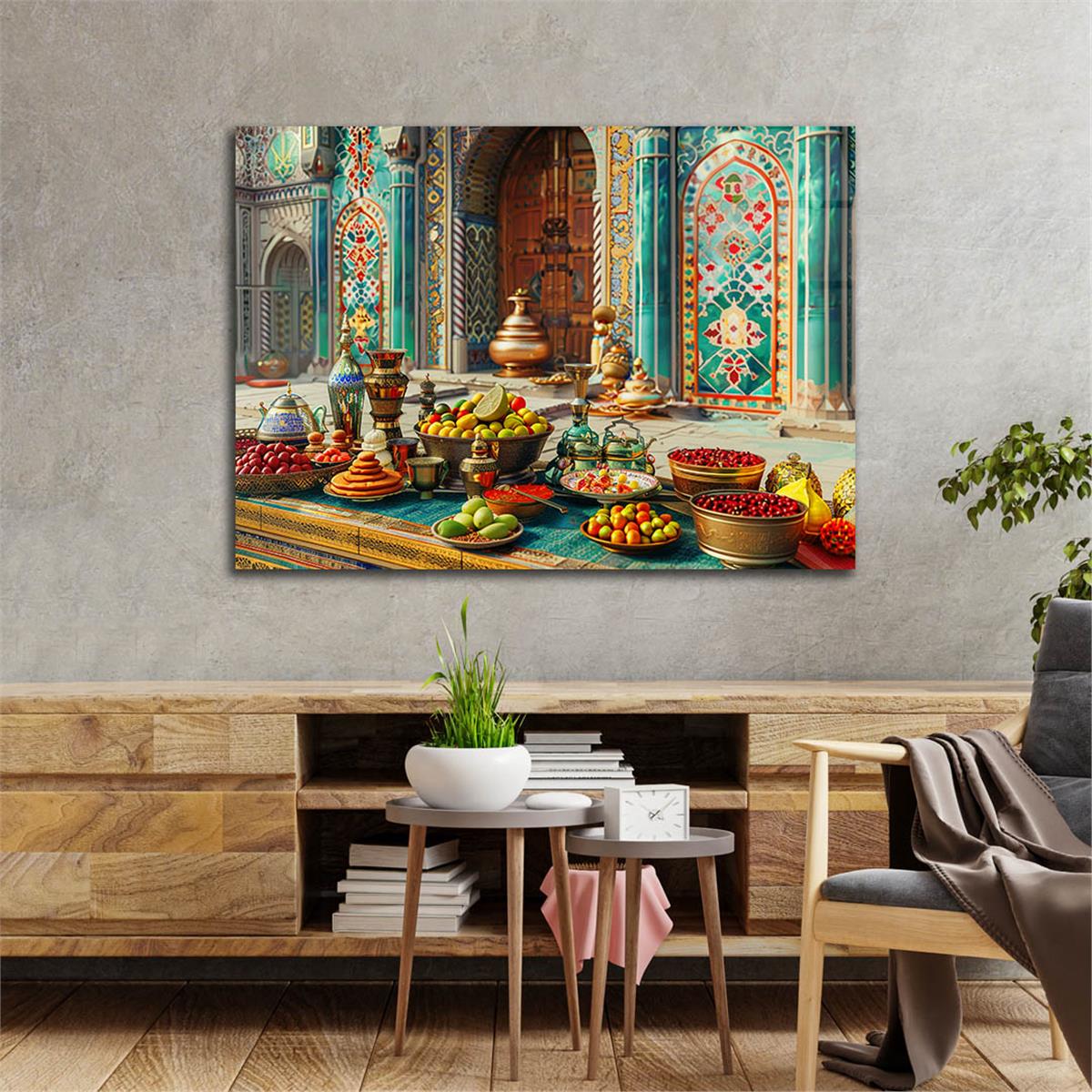 Horizontal Art-Themed Tempered Glass Wall Art 545