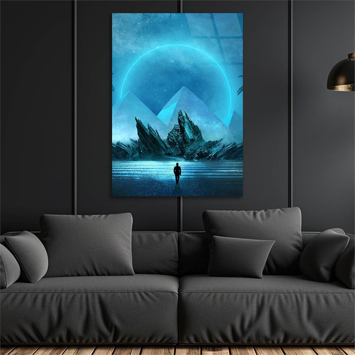 Dikey Sanat Temalı Cam Tablo 478