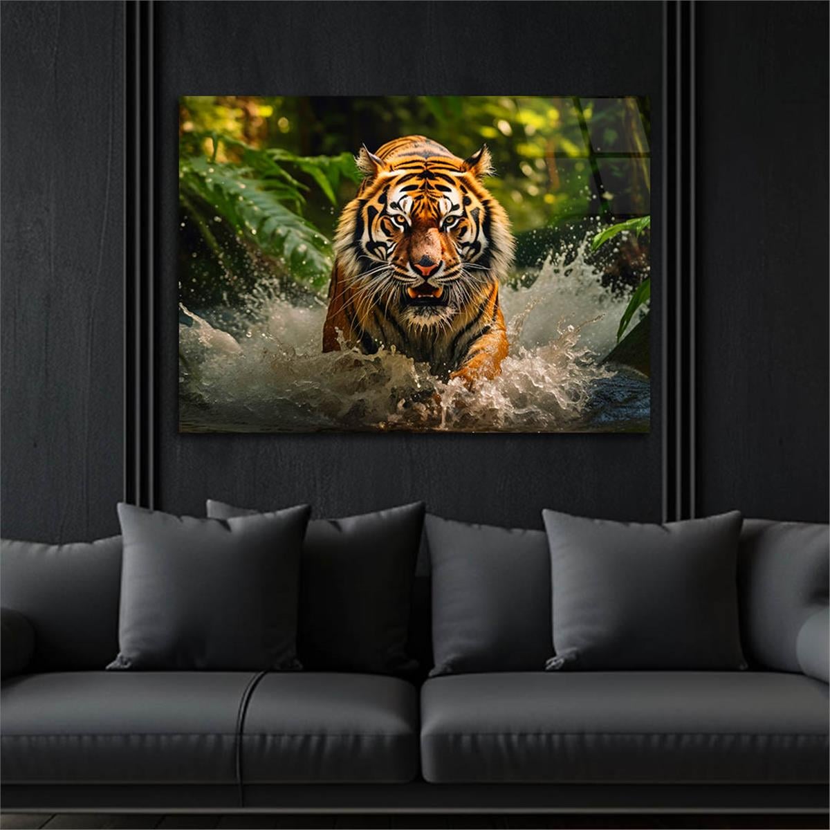 Yatay Doğa Temalı Cam Tablo 555