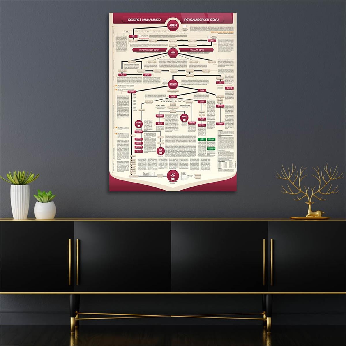 Dikey Dini Temalı Cam Tablo 242