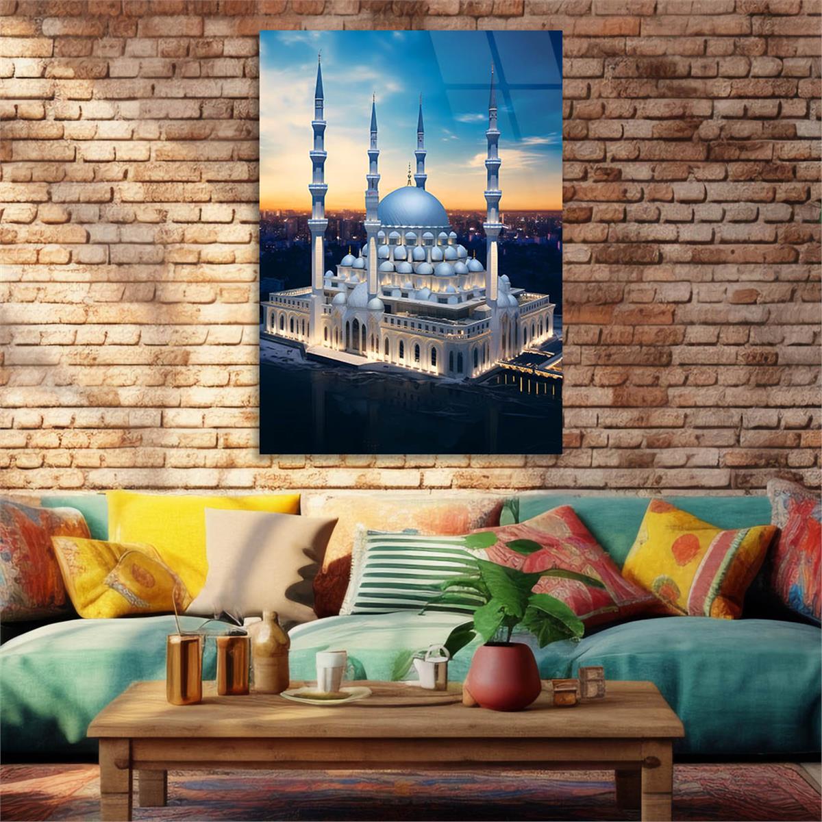 Dikey Dini Temalı Cam Tablo 264