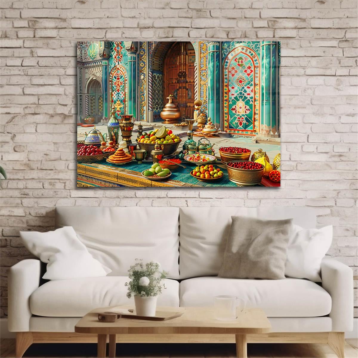 Horizontal Art-Themed Tempered Glass Wall Art 545