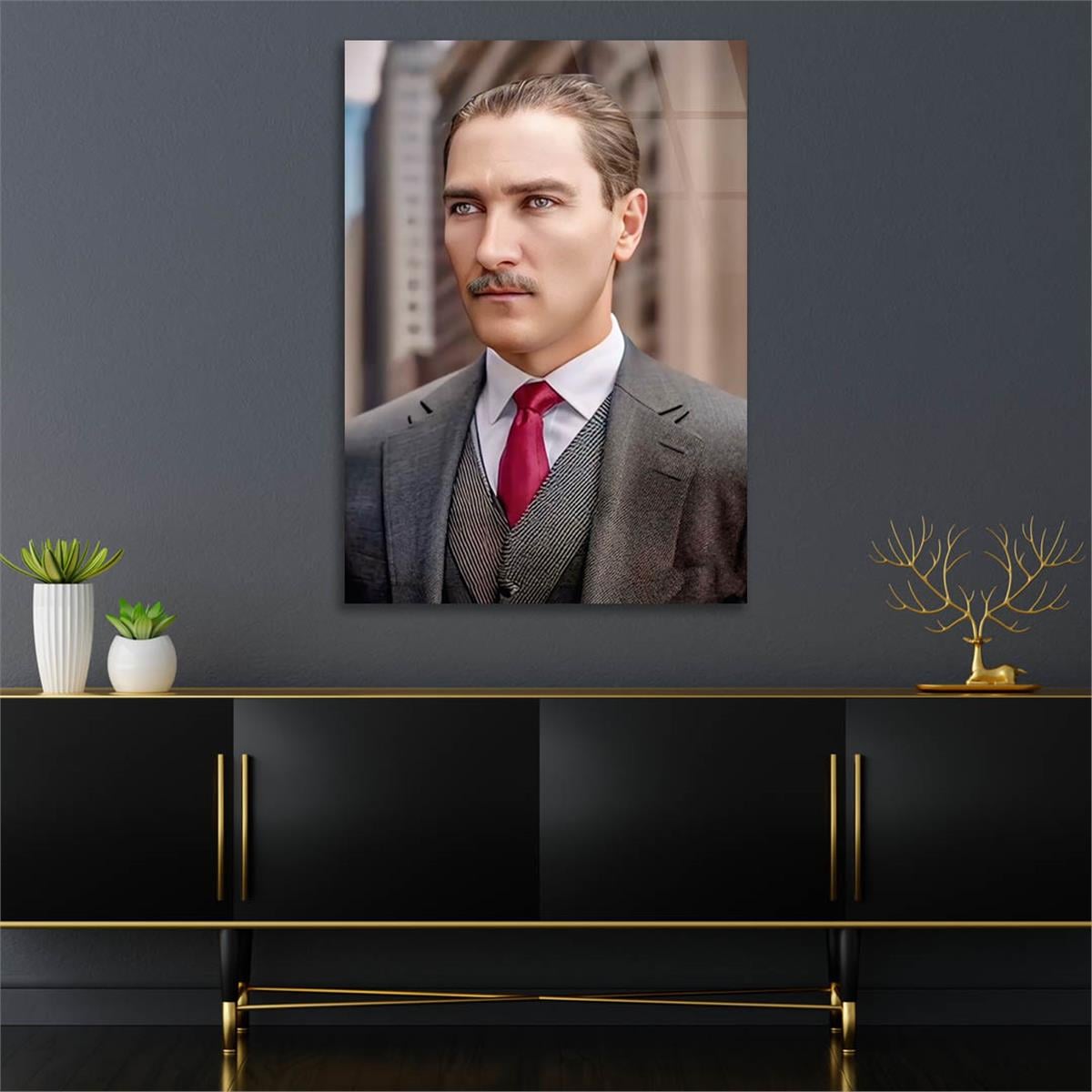 Dikey VatanTemalı Cam Tablo 224