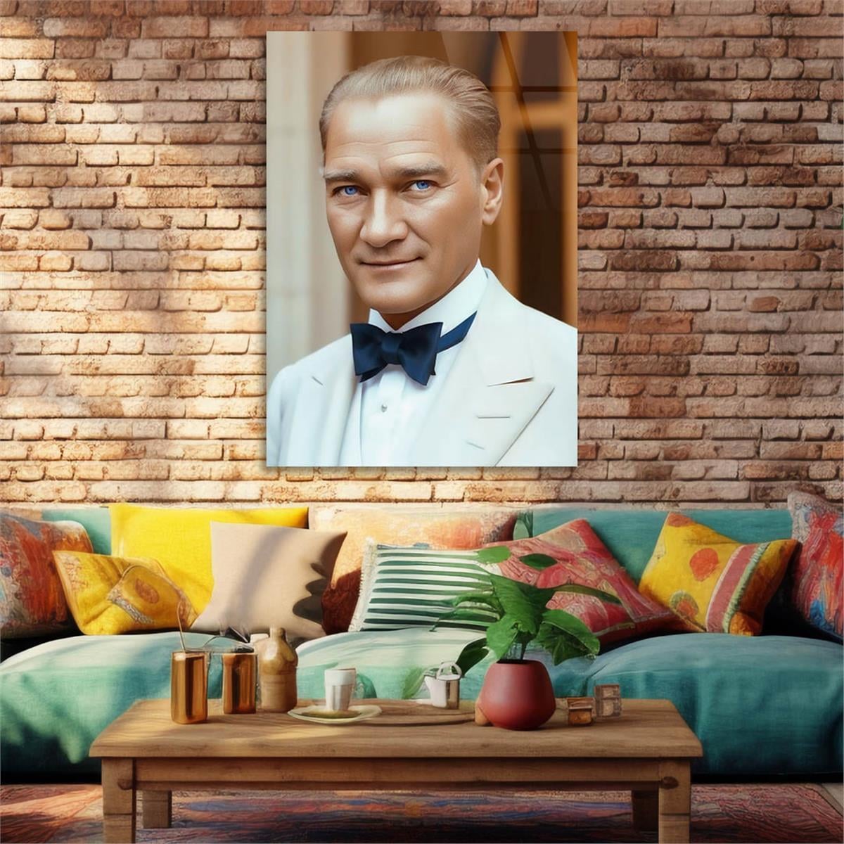 Dikey VatanTemalı Cam Tablo 278