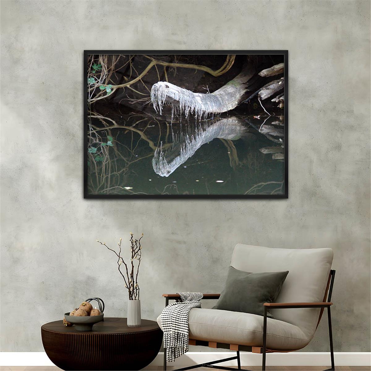 Aluminum-Framed Natured-Themed Tempered Glass Wall Art 002