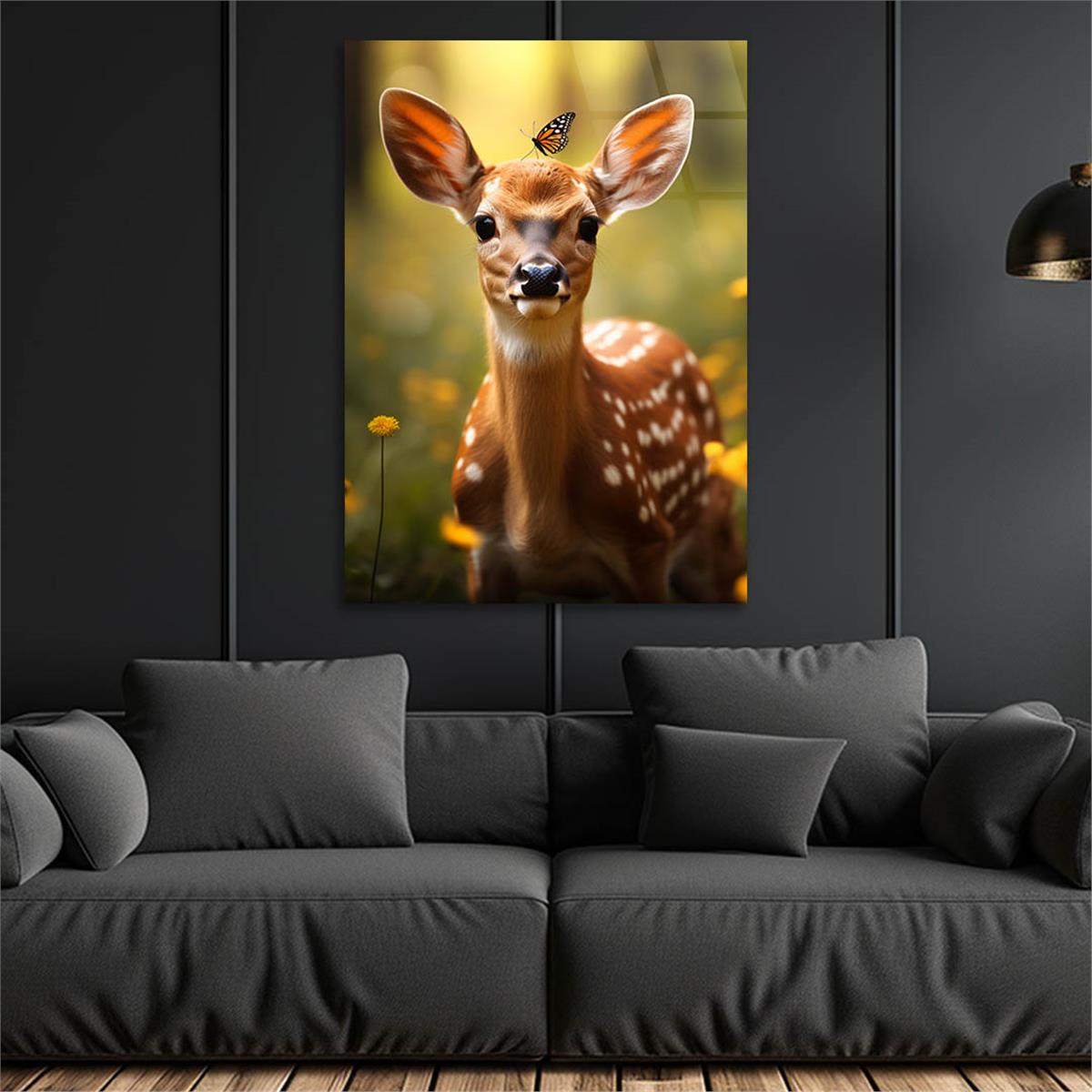 Dikey Doğa Temalı Cam Tablo 407