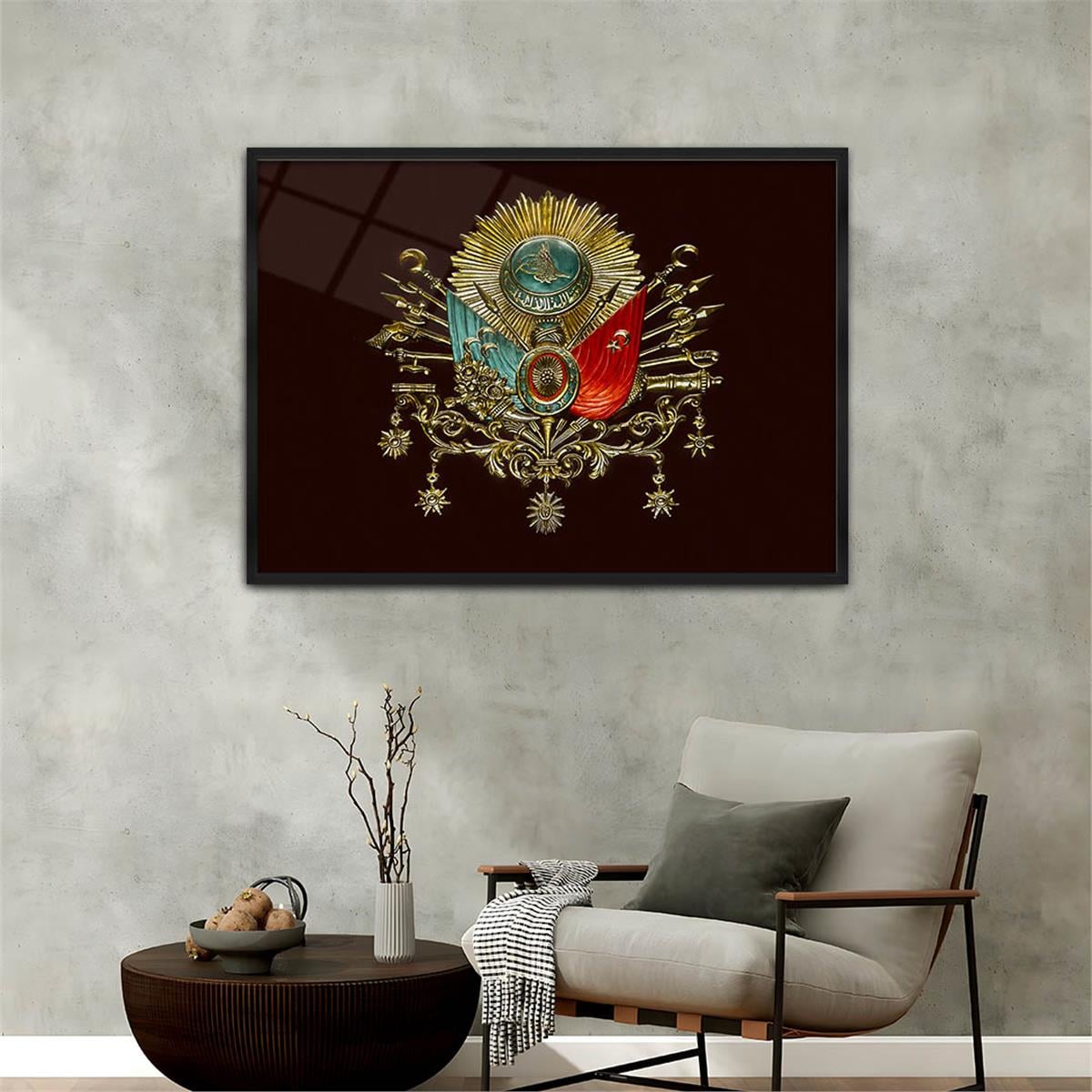 Aluminum-Framed National-Themed Tempered Glass Wall Art 006