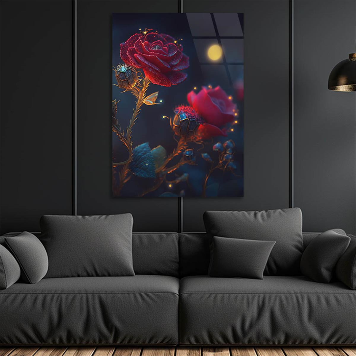 Vertical Tempered Glasss Wall Arts Natured-Themed127