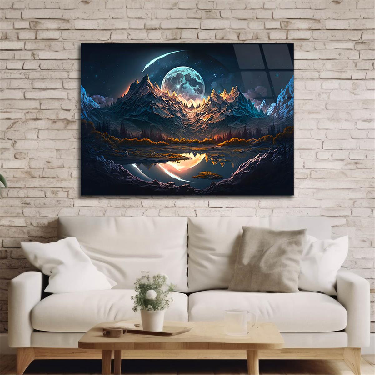 Horizontal Art-Themed Tempered Glass Wall Art 450
