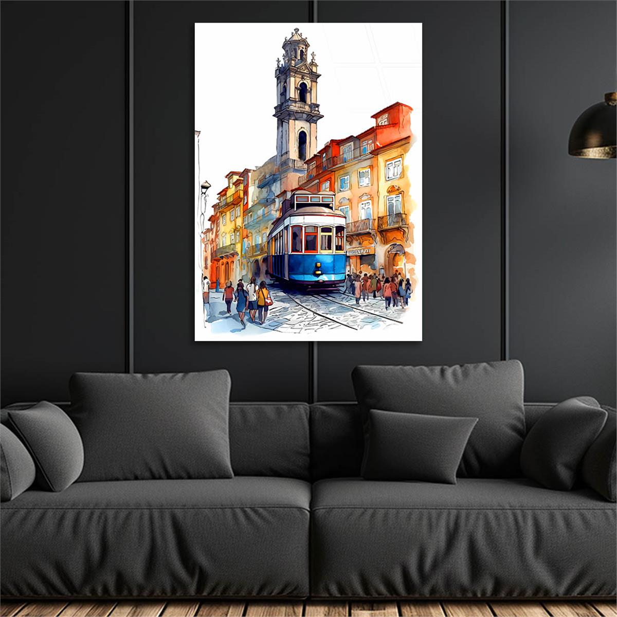 Dikey Sanat Temalı Cam Tablo 487