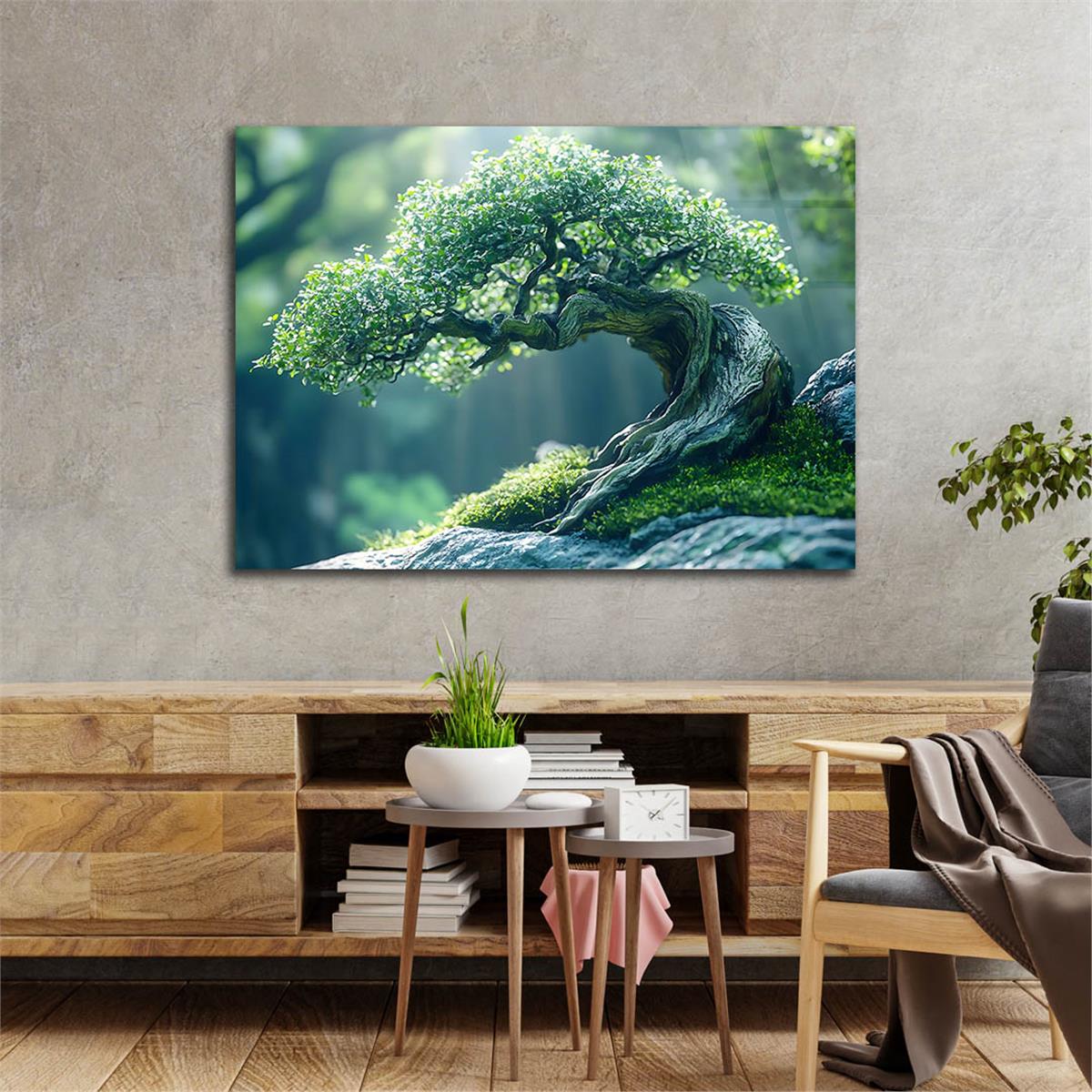 Yatay Doğa Temalı Cam Tablo 432