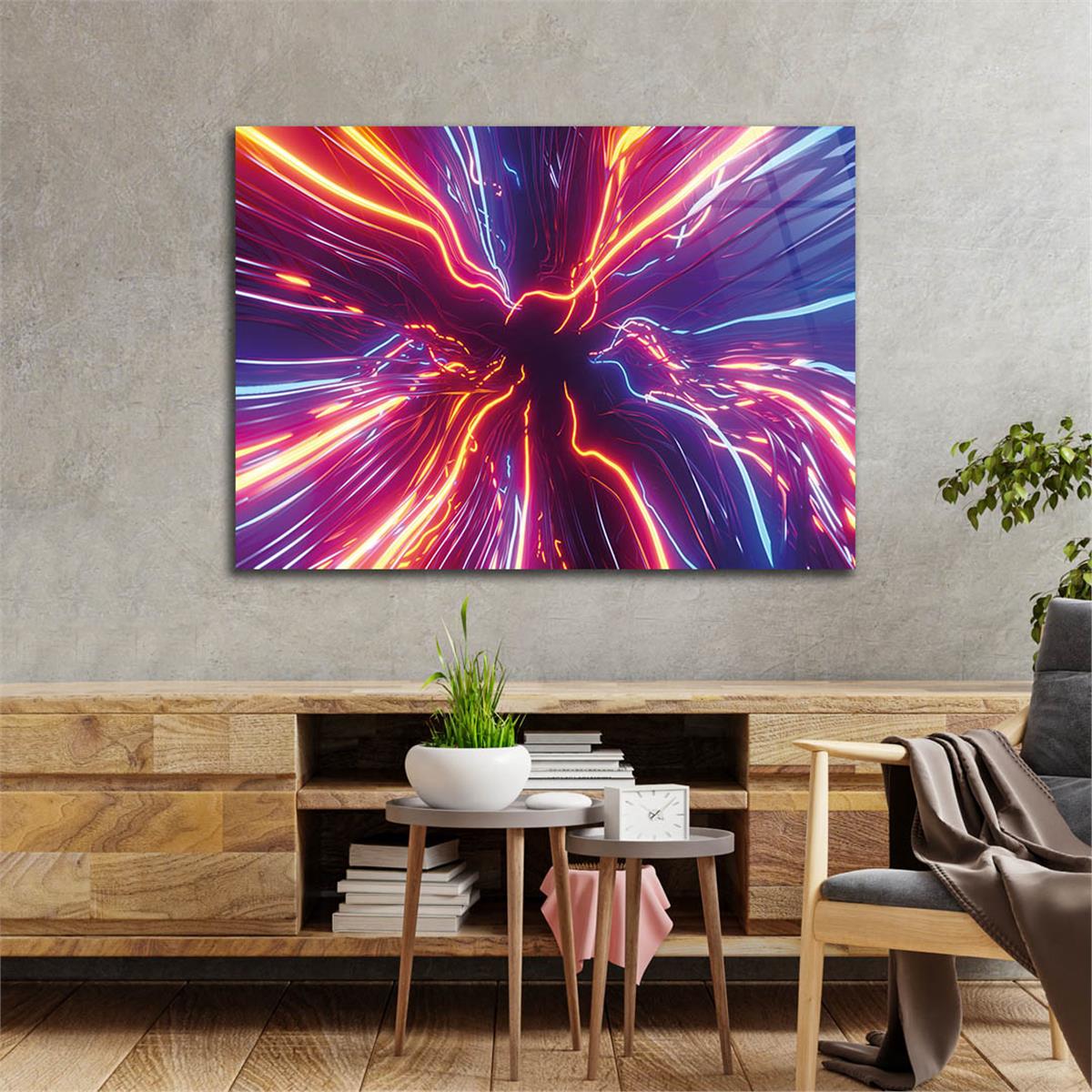 Horizontal Art-Themed Tempered Glass Wall Art 360