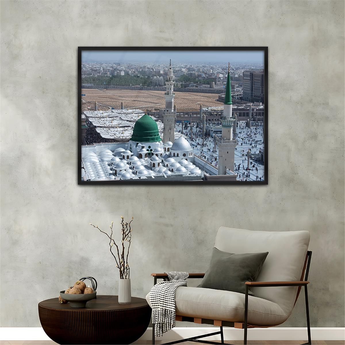 Tableau en verre à thème religieux avec cadre en aluminium  050