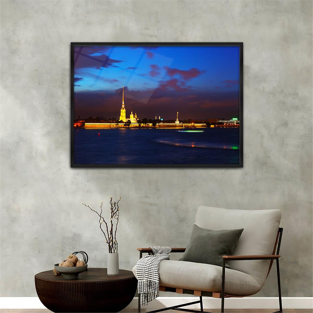 Alüminyum Çerçeveli Doğa Temalı Cam Tablo 014