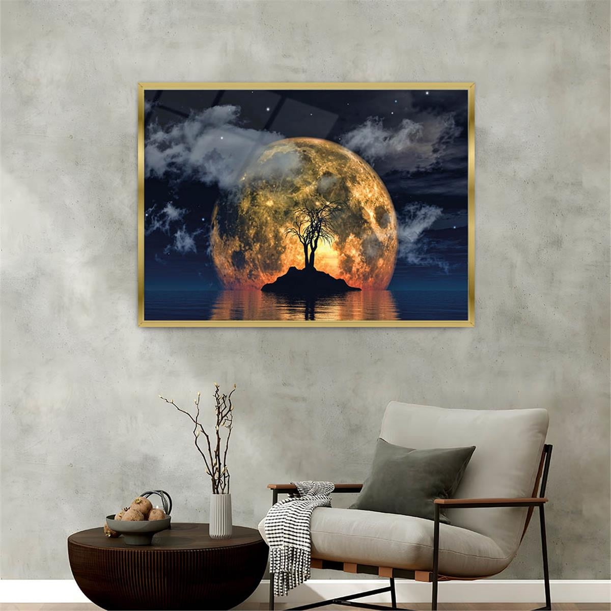 bedrucktes Glas mit Aluminiumrahmen und Natur Themen 