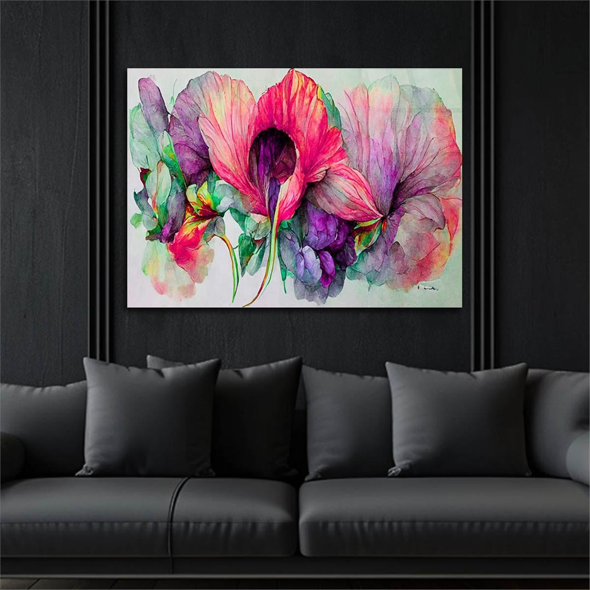 Horizontal Art-Themed Tempered Glass Wall Art 570