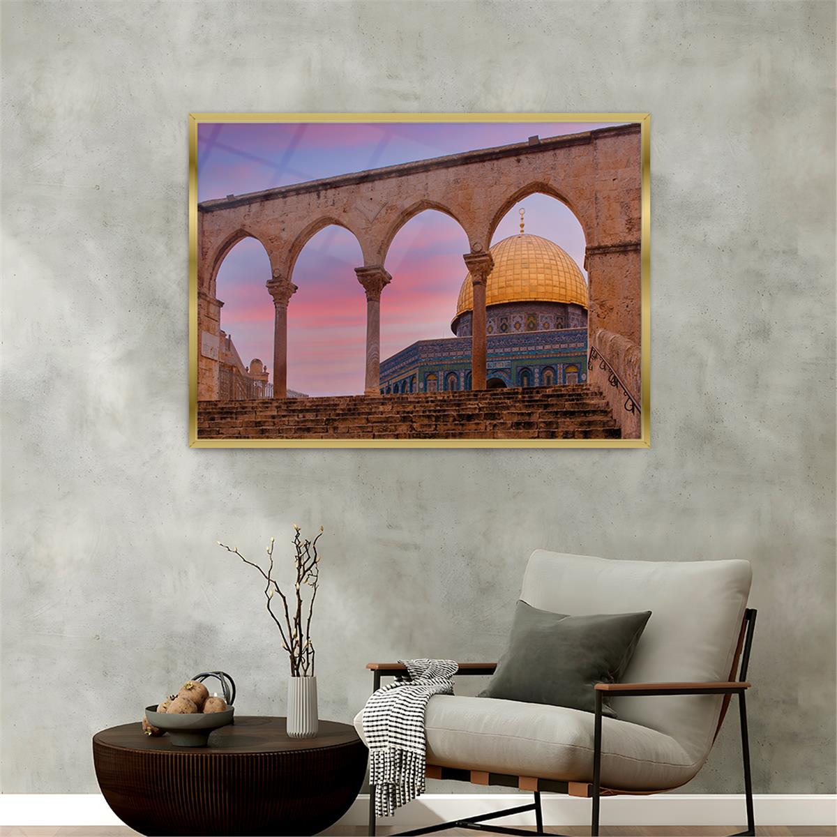 Alüminyum Çerçeveli Dini Temalı Cam Tablo 073