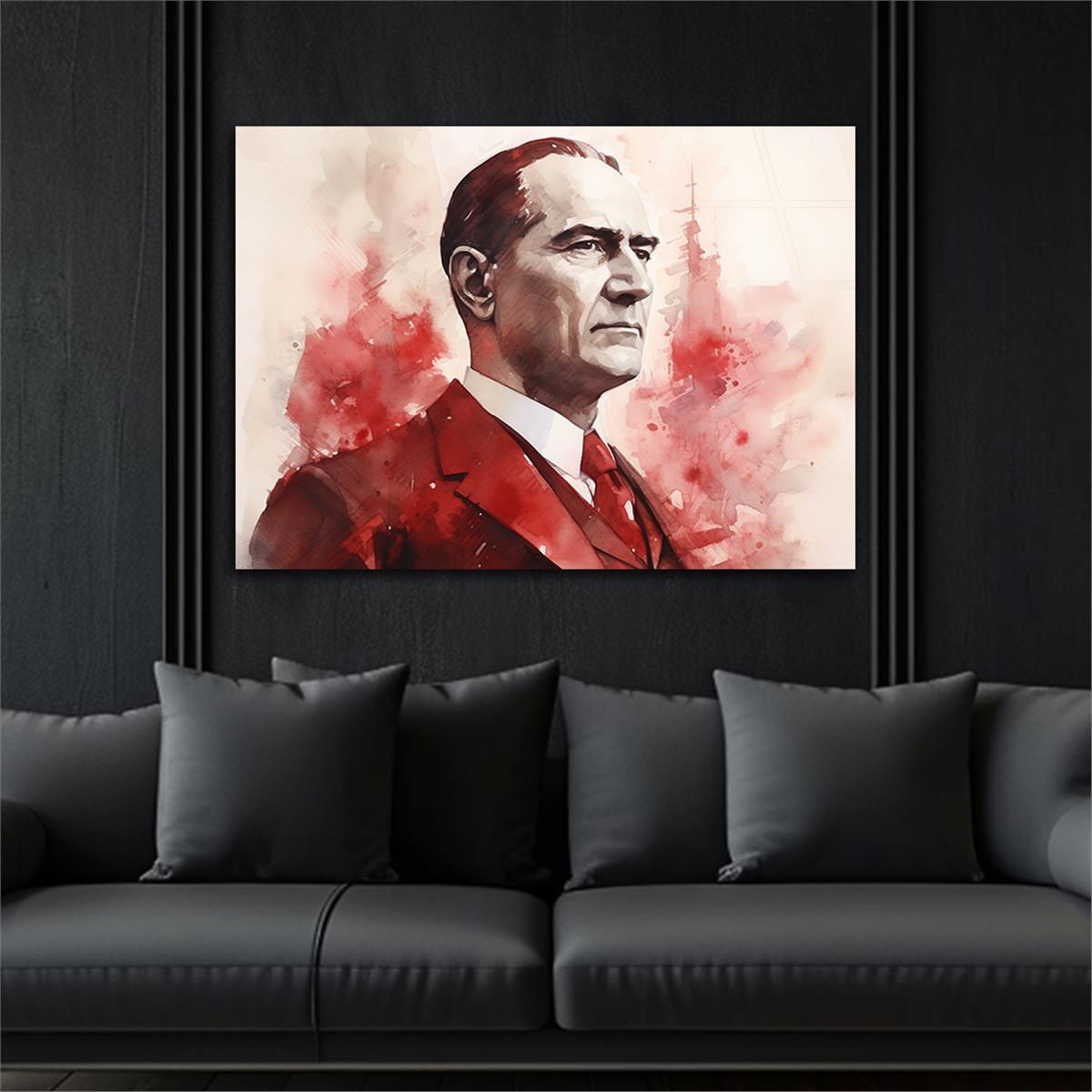 Yatay VatanTemalı Cam Tablo 115