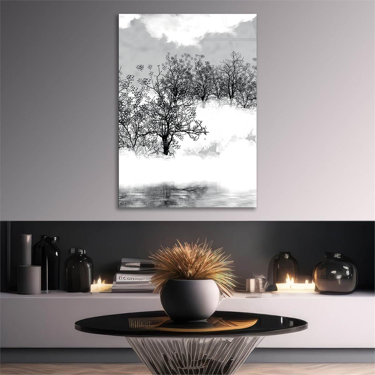 Vertical Tempered Glasss Wall Arts Art-Themed282