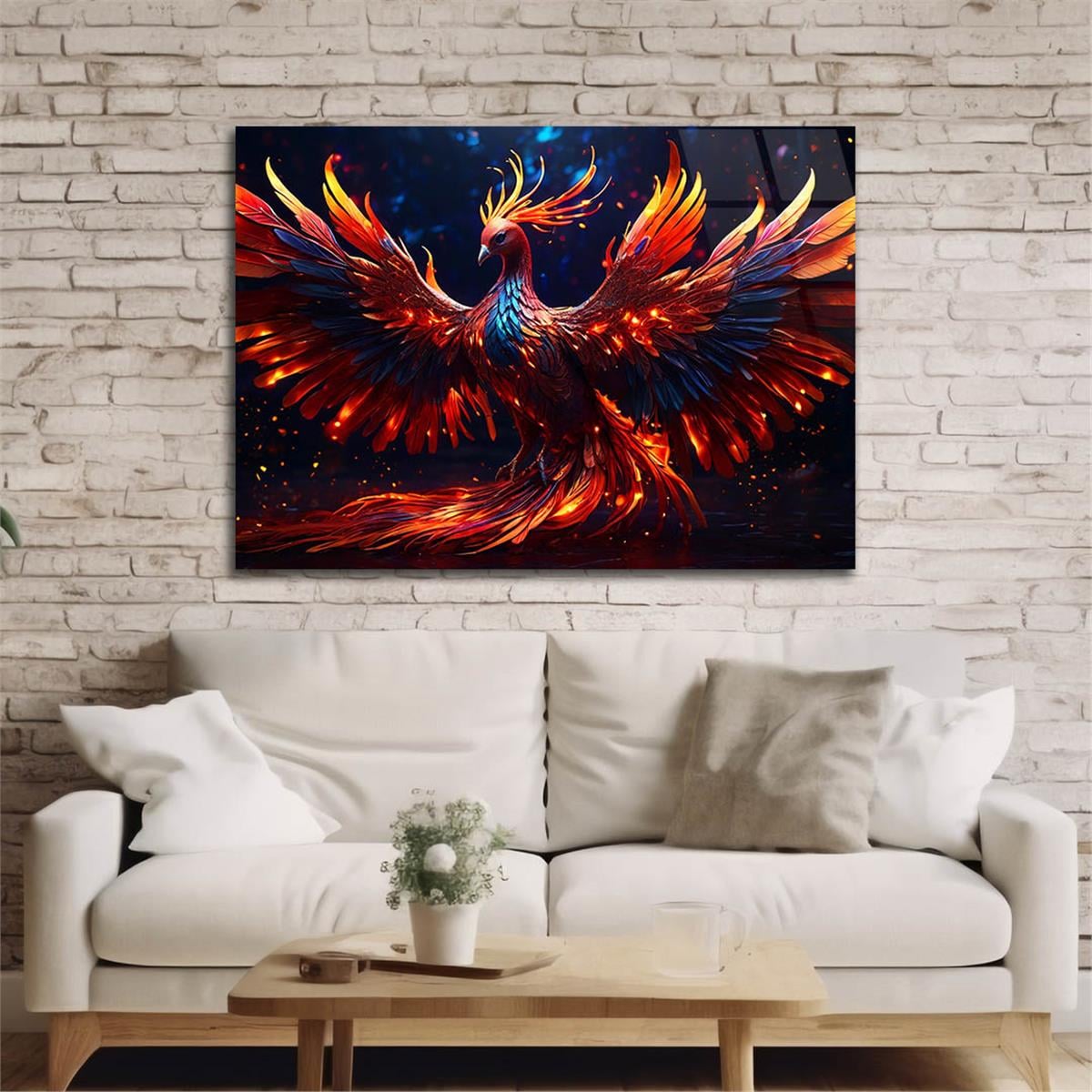 Yatay Sanat Temalı Cam Tablo 586