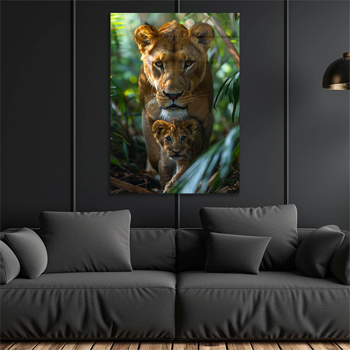 Dikey Doğa Temalı Cam Tablo 367