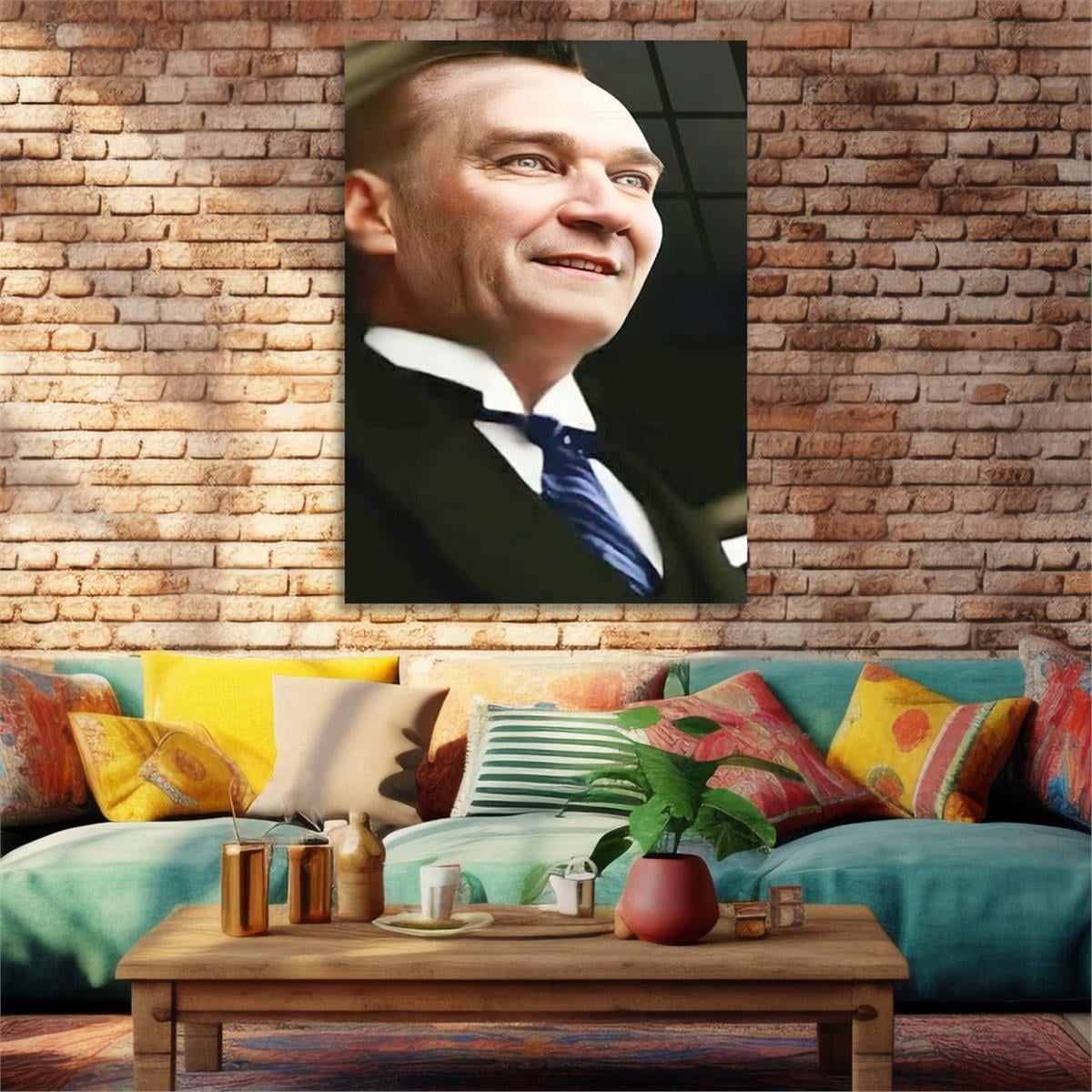 MUSTAFA KEMAL ATATÜRK Tempered Glasss Wall Art 
