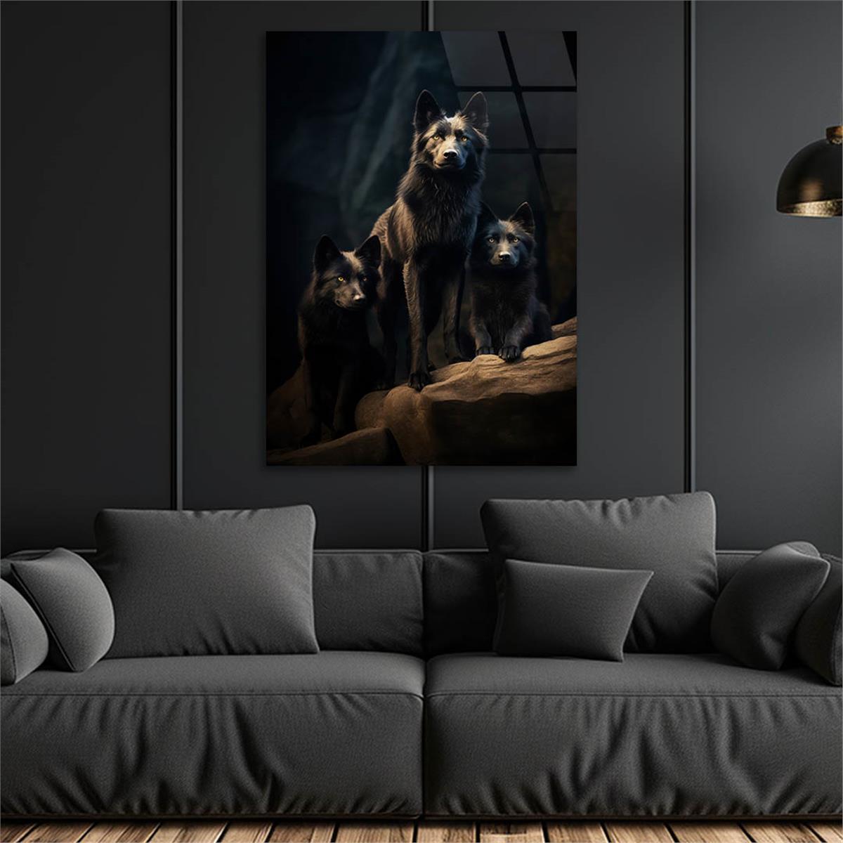 Dikey Doğa Temalı Cam Tablo 433