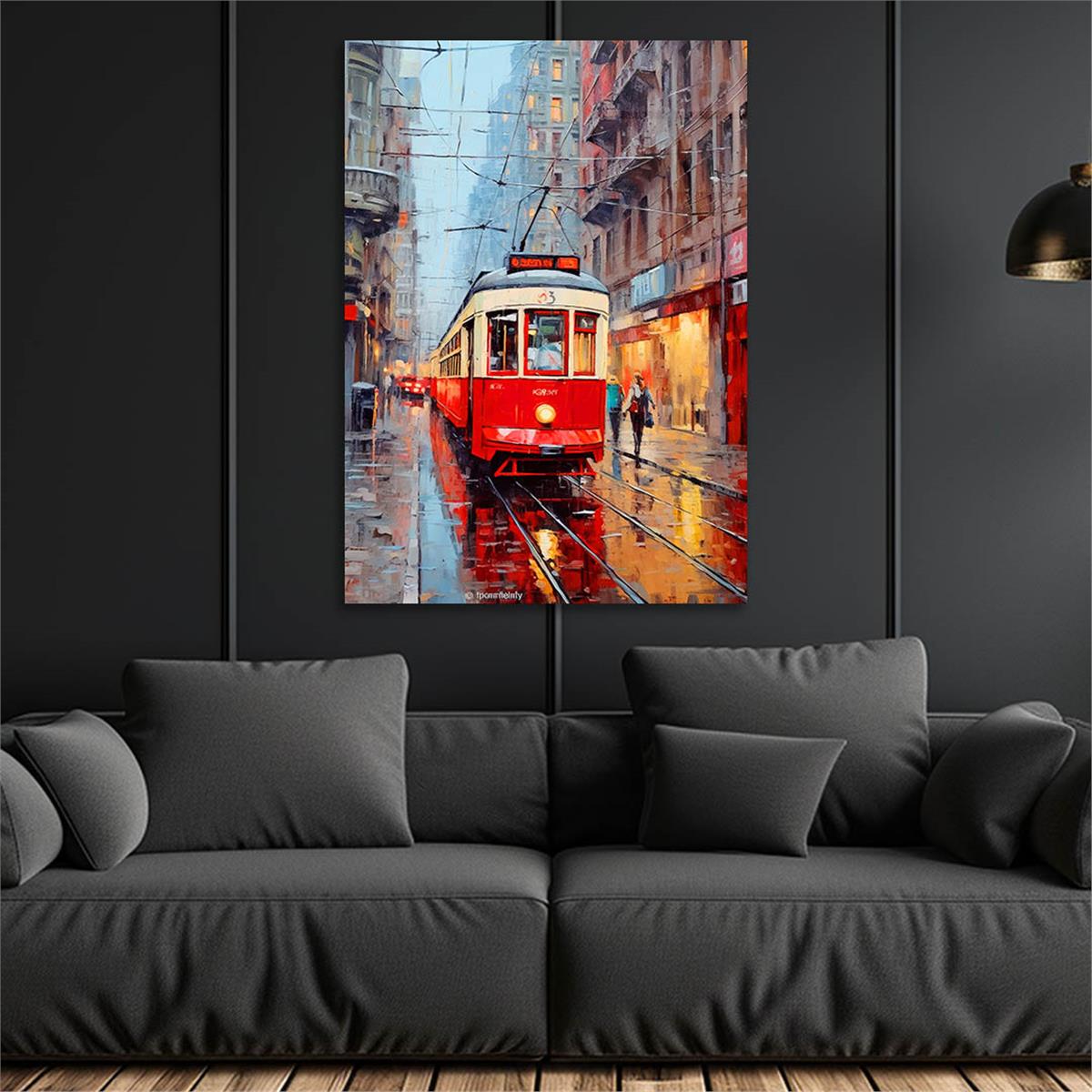 Dikey Sanat Temalı Cam Tablo 532