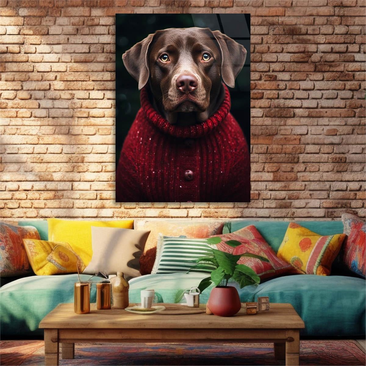 Dikey Doğa Temalı Cam Tablo 445