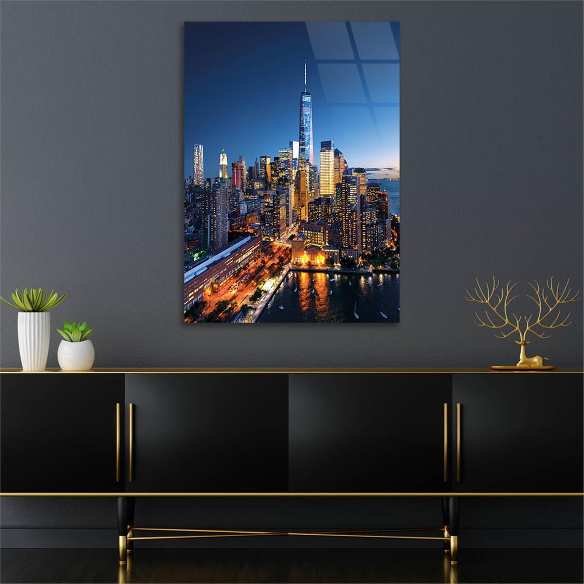 Tempered Glasss Wall Arts Natured-Themed