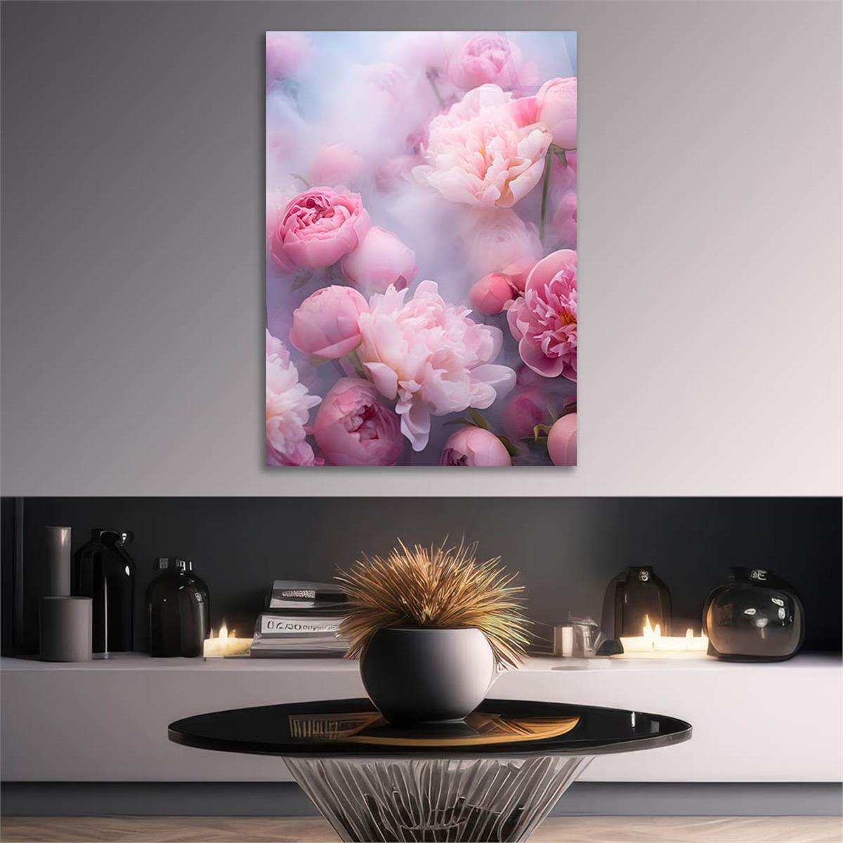 Dikey Sanat Temalı Cam Tablo 415