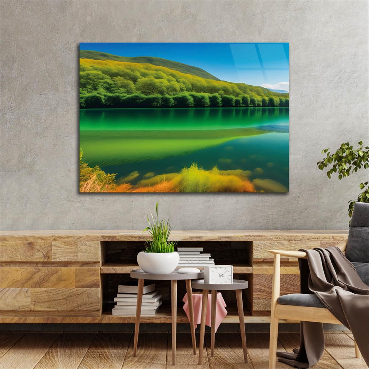 Horizontal Natured-Themed Tempered Glass Wall Art 288