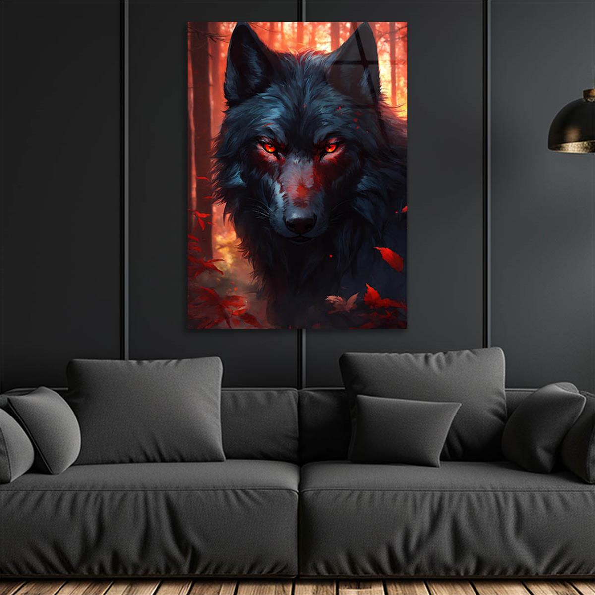 Dikey Doğa Temalı Cam Tablo 437