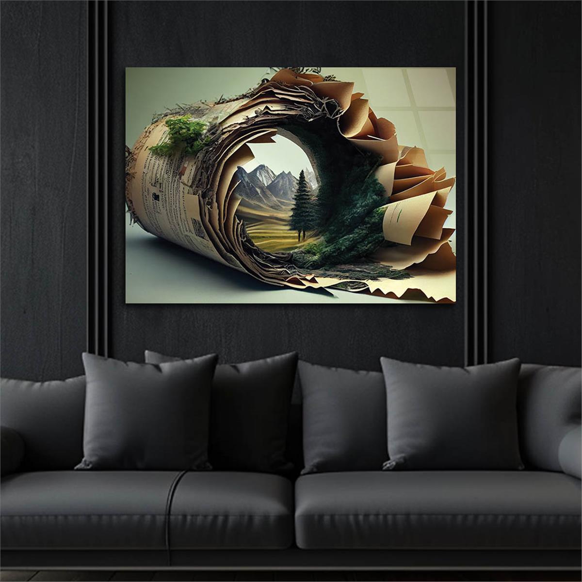 Horizontal Art-Themed Tempered Glass Wall Art 324