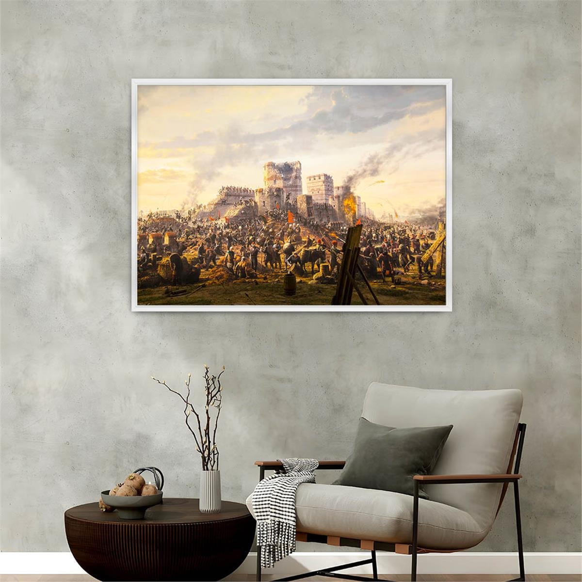 Aluminum-Framed Natured-Themed Tempered Glass Wall Art 078