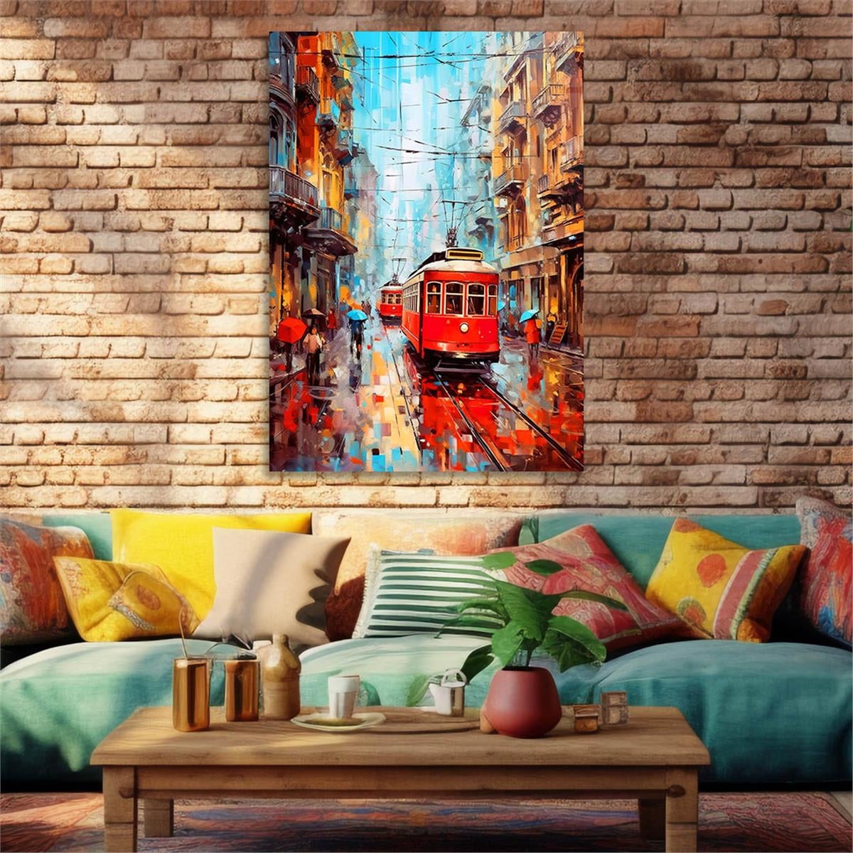 Dikey Sanat Temalı Cam Tablo 530