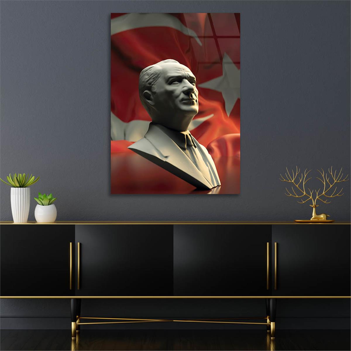 MUSTAFA KEMAL ATATÜRK Tempered Glasss Wall Art