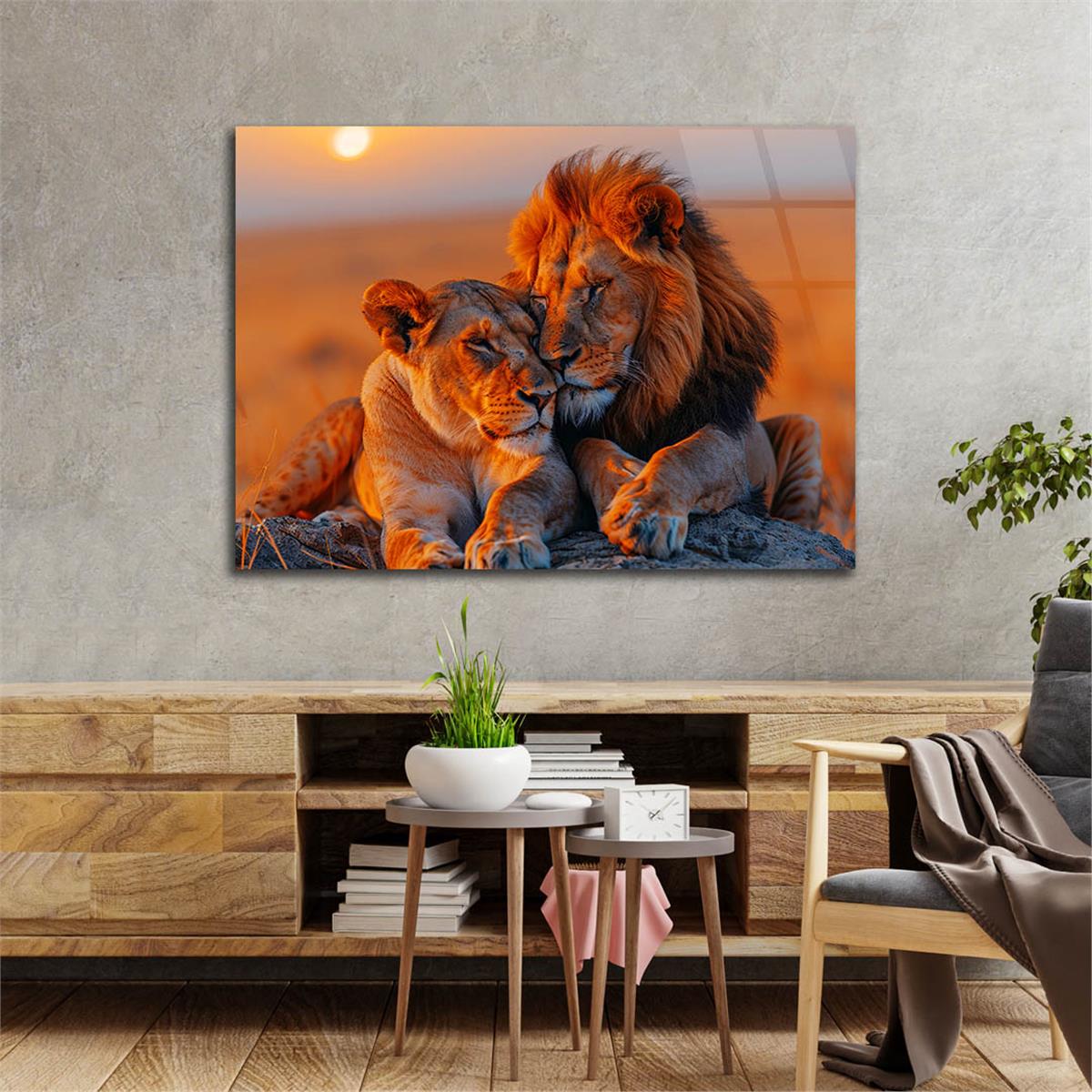 Yatay Doğa Temalı Cam Tablo 475