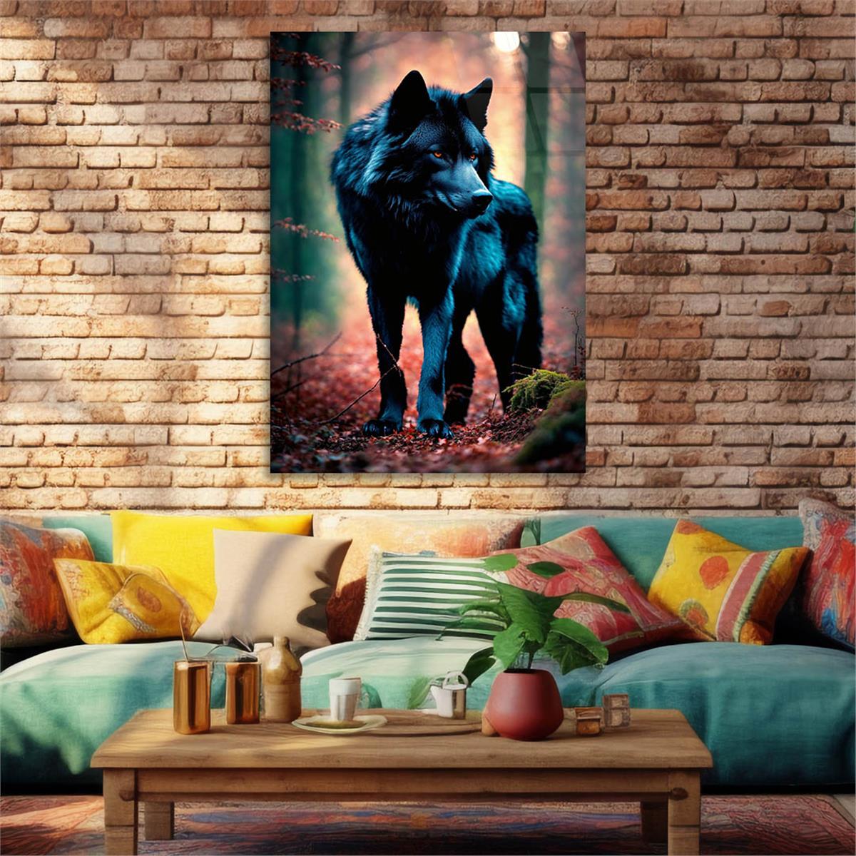 Dikey Doğa Temalı Cam Tablo 436