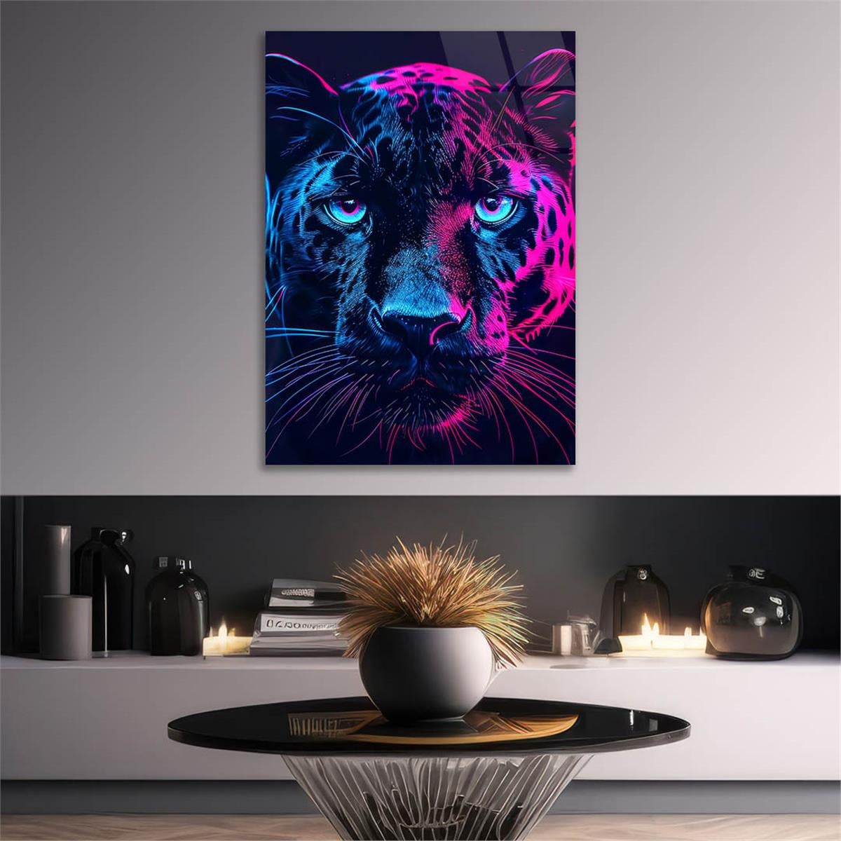 Dikey Doğa Temalı Cam Tablo 406