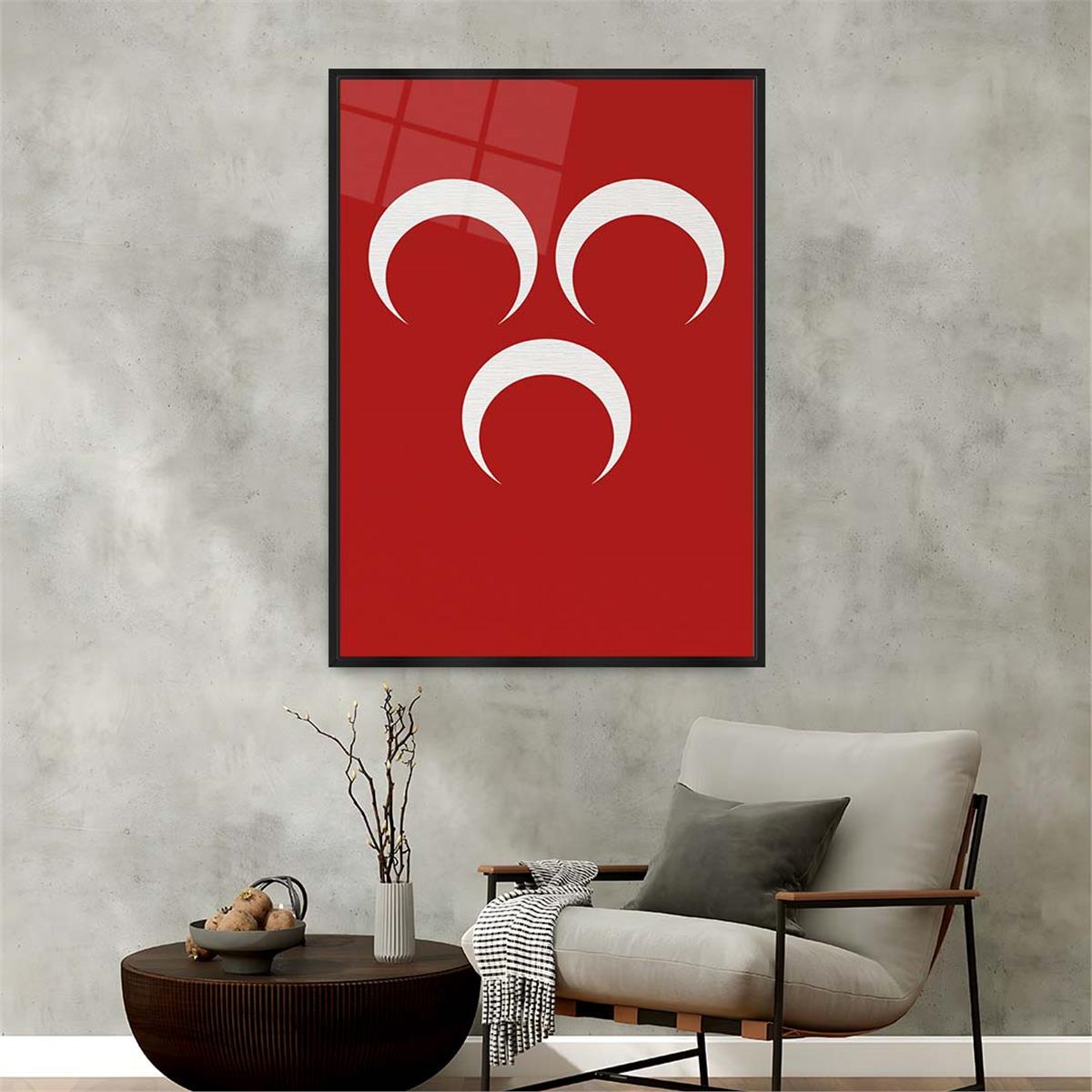 Aluminum-Framed National-Themed Tempered Glass Wall Art 029