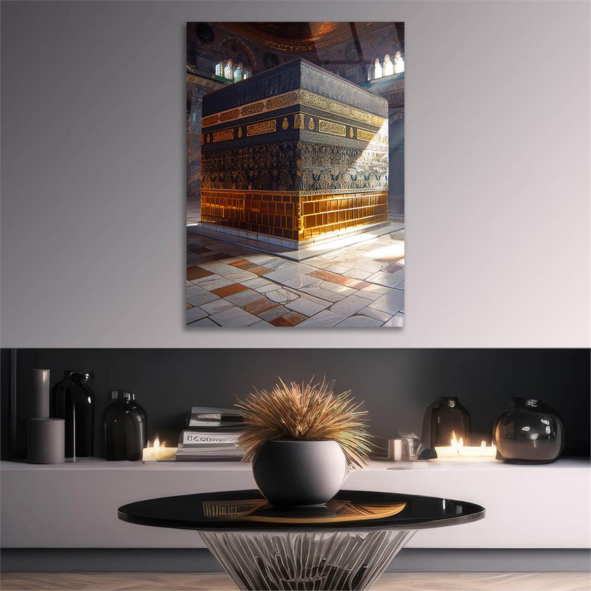 Dikey Dini Temalı Cam Tablo 266