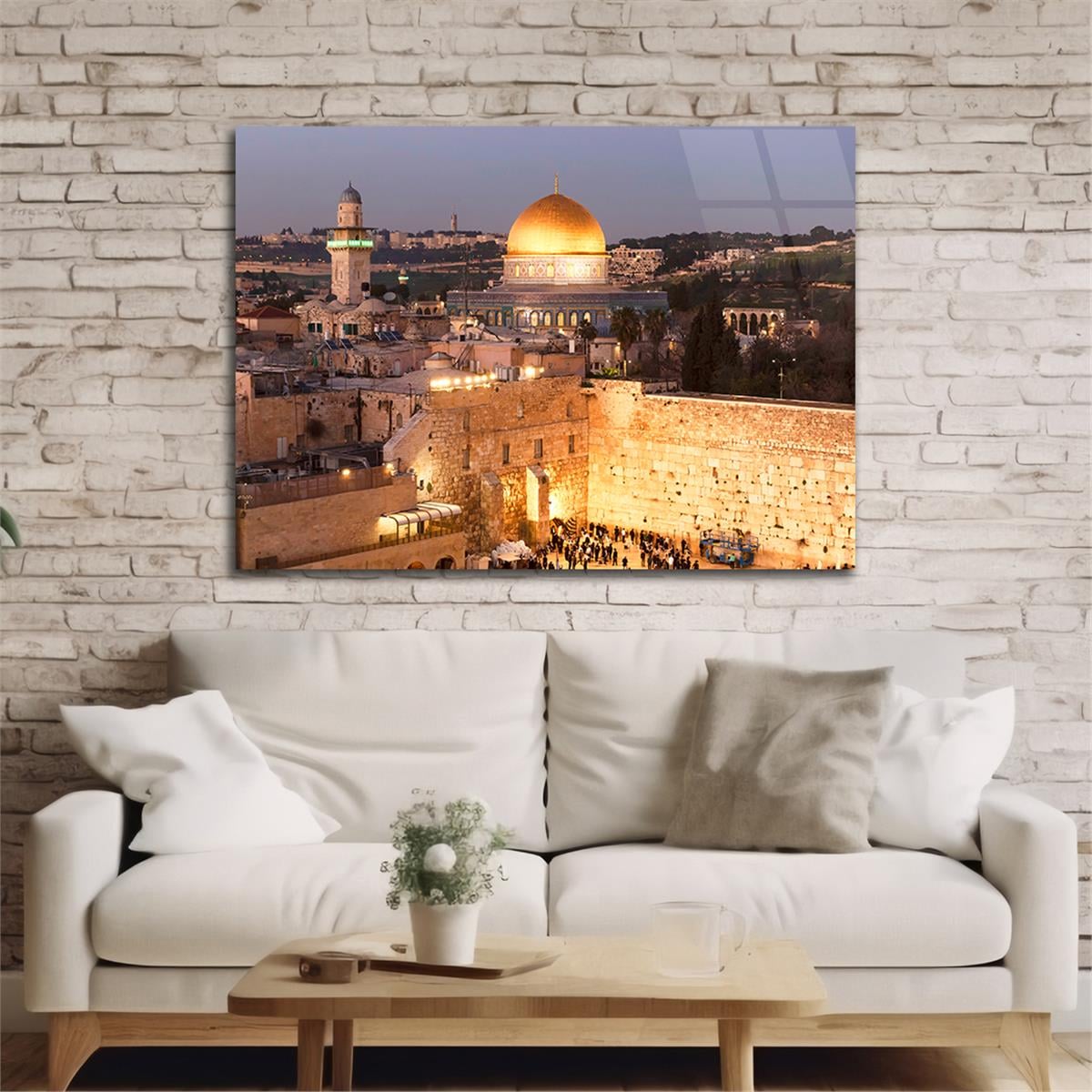 Yatay Dini Temalı Cam Tablo 197