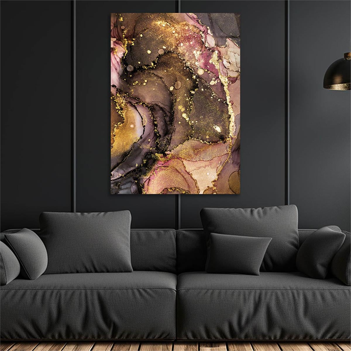 Vertical Tempered Glasss Wall Arts Art-Themed 315