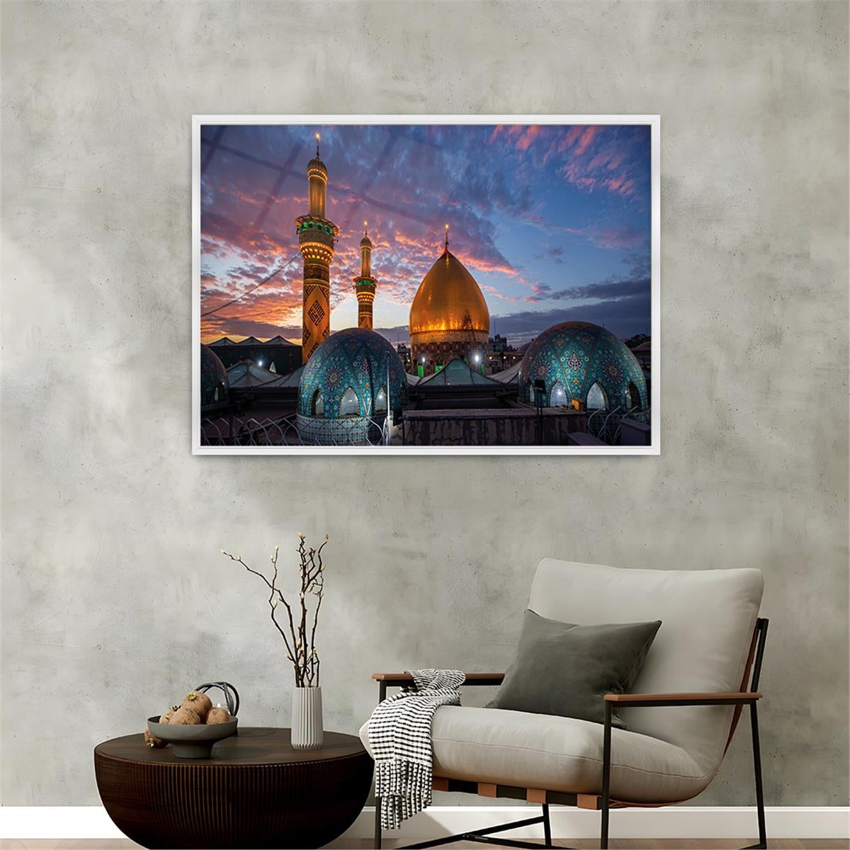 Alüminyum Çerçeveli Dini Temalı Cam Tablo 048