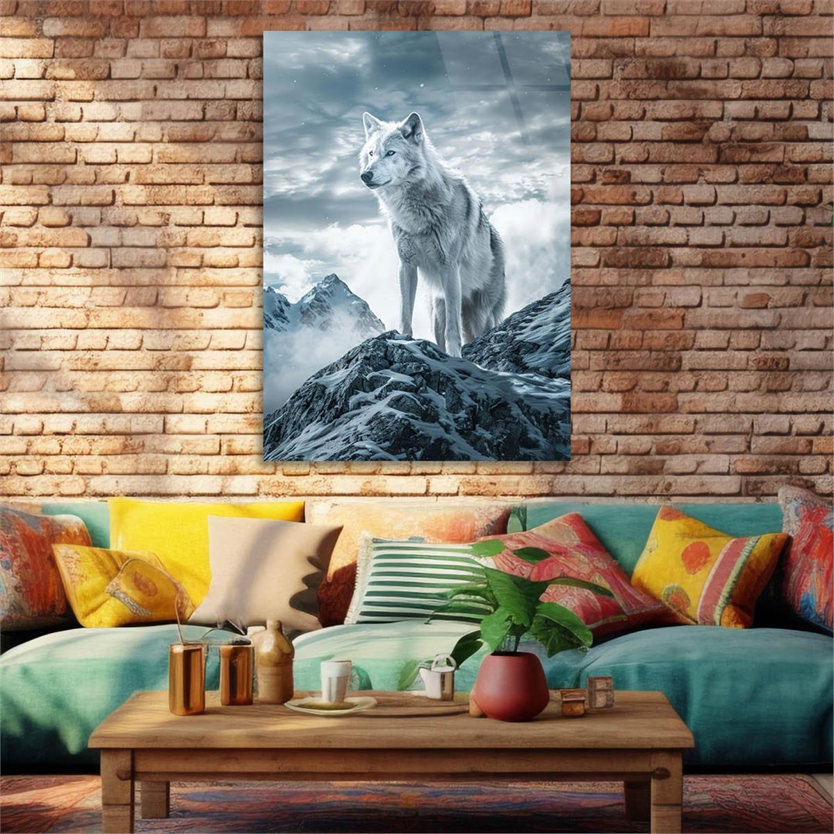 Dikey Doğa Temalı Cam Tablo 438