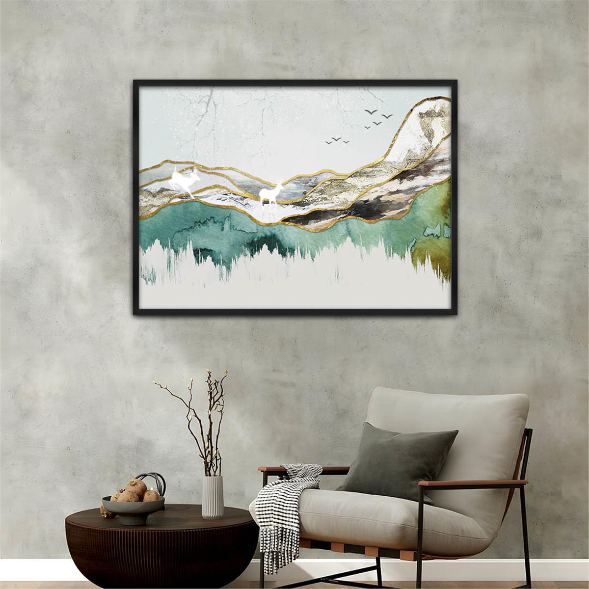 Alüminyum Çerçeveli Sanat Temalı Cam Tablo 037