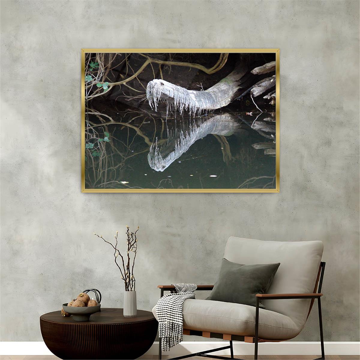 Aluminum-Framed Natured-Themed Tempered Glass Wall Art 002