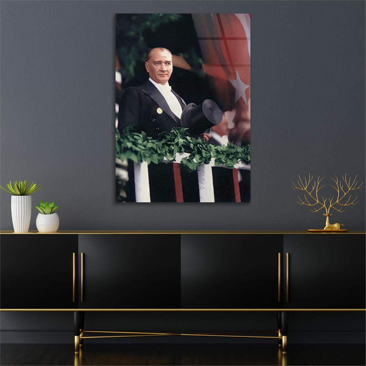 MUSTAFA KEMAL ATATÜRK Tempered Glasss Wall Art 